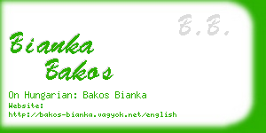 bianka bakos business card